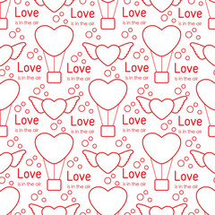 Vector seamless pattern Valentine's Day Love Heart
