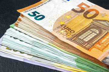 500, 200, 100, 50 euro banknotes. European Union currency