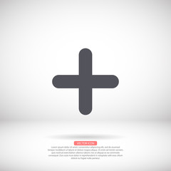 Obraz premium Plus vector icon , lorem ipsum Flat design