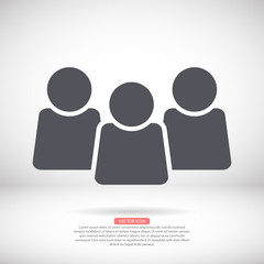 Human vector icon , lorem ipsum Flat design