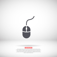 Mouse vector icon , lorem ipsum Flat design