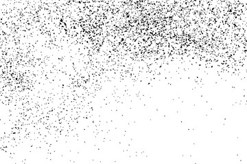 Black Grainy Texture Isolated On White Background. Dust Overlay. Dark Noise Granules. Digitally Generated Image. Vector Design Elements, Illustration, Eps 10.