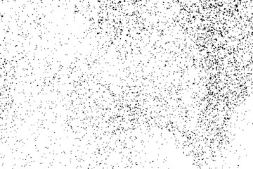 Black Grainy Texture Isolated On White Background. Dust Overlay. Dark Noise Granules. Digitally Generated Image. Vector Design Elements, Illustration, Eps 10.