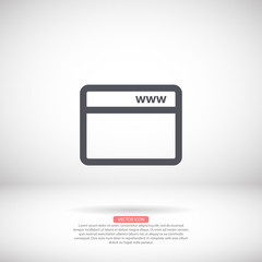 Webpage vector icon , lorem ipsum Flat design