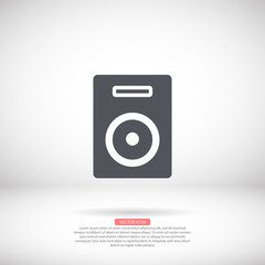 Loudspeaker vector icon , lorem ipsum Flat design