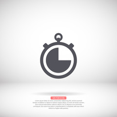 icon clock time vector , lorem ipsum Flat design