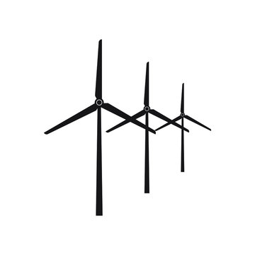 recommend clip art: Wind turbine icon design isolated on white background. Vector illustration
