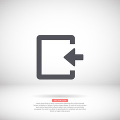 ENTRANCE vector icon , lorem ipsum Flat design