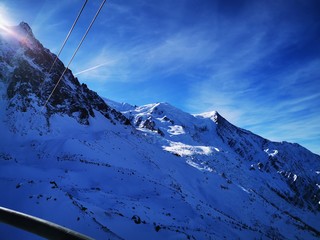 mountains in winter aquille du midi chamonix mont blanc snow