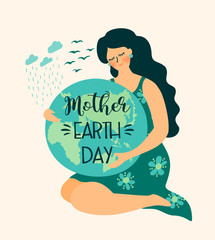 Save Nature. Mother Earth Day. Vector template