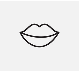 Lip icon vector flat style trendy