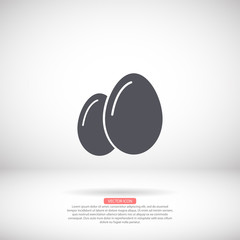 egg icon vector, solid illustration , lorem ipsum Flat design