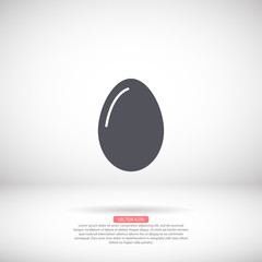 egg icon vector, solid illustration , lorem ipsum Flat design