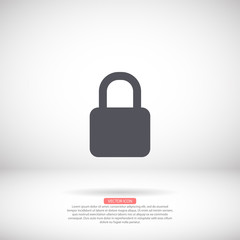 Lock - vector icon , lorem ipsum Flat design