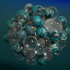 Beautiful background with fluid paint. 3d illustration, 3d rendering.