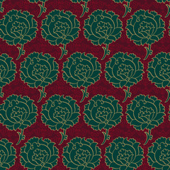 seamless repeat pattern with traditional Turkish motifs