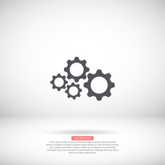 Man and cog vector icon , lorem ipsum Flat design