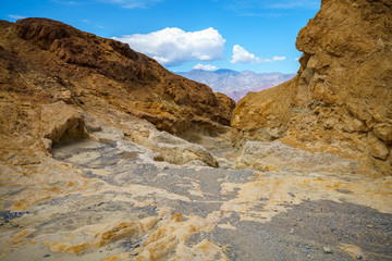 hikink the golden canyon - gower gulch circuit in death valley, california, usa