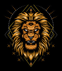 vector color lion illustration - the lion logo