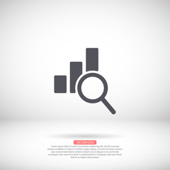 Chart vector icon , lorem ipsum Flat design