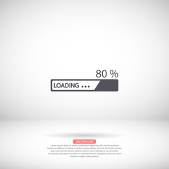 Downloading vector icon , lorem ipsum Flat design