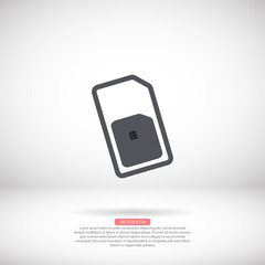 Sim card icon , lorem ipsum Flat design