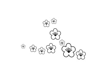 梅の花(線画)