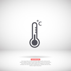 Thermometer vector icon , lorem ipsum Flat design