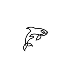 whale orca vector logo designs template