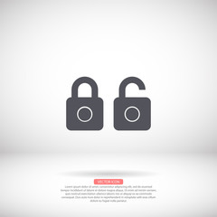 Lock dollar vector icon , lorem ipsum Flat design