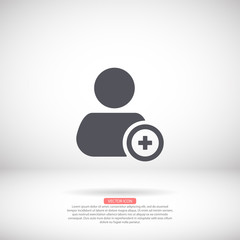People tick vector icon , lorem ipsum Flat design