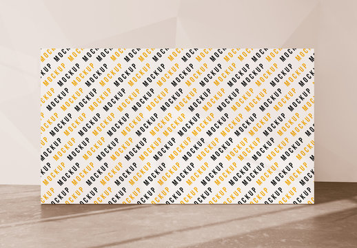 Billboard on Geometric Wall Mockup