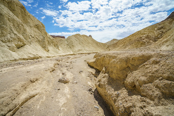 hikink the golden canyon - gower gulch circuit in death valley, california, usa