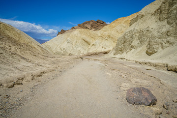 hikink the golden canyon - gower gulch circuit in death valley, california, usa