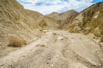 hikink the golden canyon - gower gulch circuit in death valley, california, usa