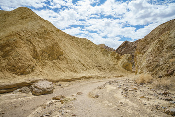 hikink the golden canyon - gower gulch circuit in death valley, california, usa