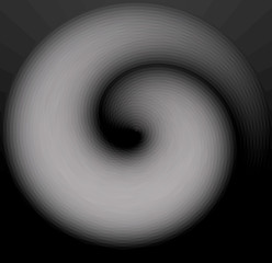 Abstract spiral pattern in gray and black