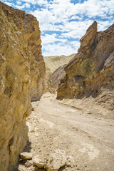 hikink the golden canyon - gower gulch circuit in death valley, california, usa