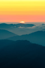 Oregon Coastal Mountain Sunset