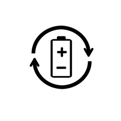 Battery Charge Vector Flat Icon plus minus