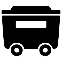 Wheelie bin icon. Trash can, dustbin, garbage container symbols. Rubbish bin, waste container.