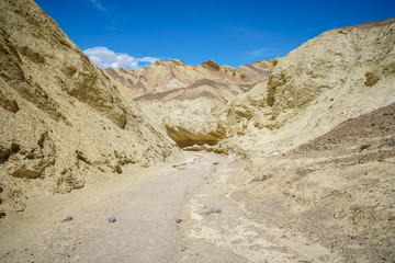 hikink the golden canyon - gower gulch circuit in death valley, california, usa