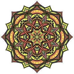 mandala ethnic ornament on white	