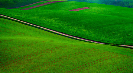 Rural landscape with road