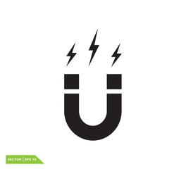 magnet icon vector logo design illustration