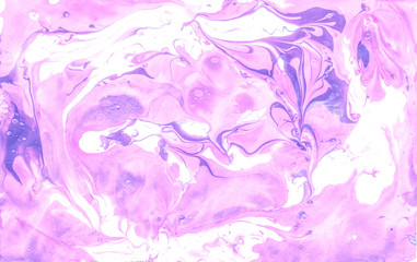 Light Acrylic Aquarelle Painting, Print Painting . Fuchsia Artistic Organic Material, Mixed Fluid Paint, Pink Flamingo Paint Art ,Purple Textured Trendy Drawing.