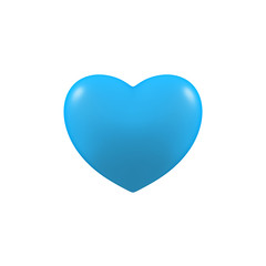  heart love blue 3d illustration