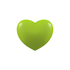 heart love green 3d illustration