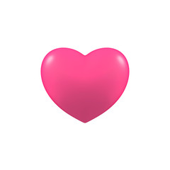 Fototapeta na wymiar heart love pink 3d illustration