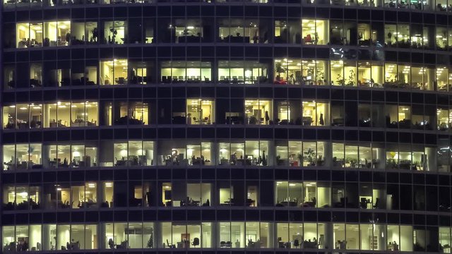 Time laps of a small fragment of office life, taken in a skyscraper in the business center of a large city. It shows the working days of millions of residents of megacities.